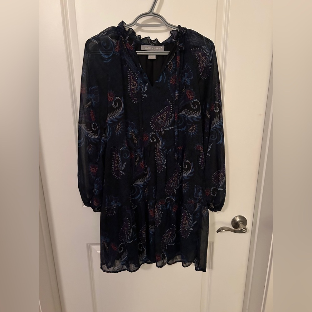 Lark + Grey Paisley Dress. Size small